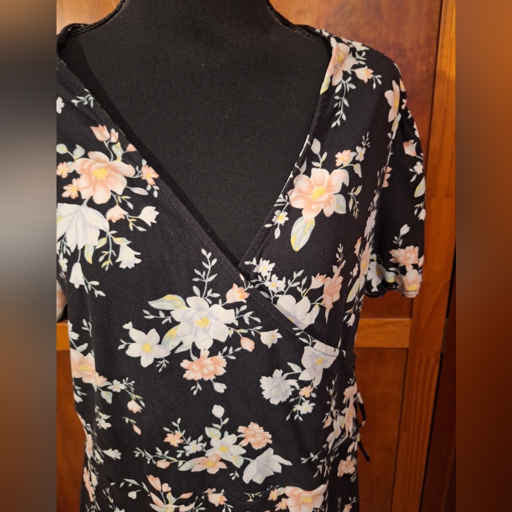 💮NO BOUNDARIES women's floral print midi dress. Size XXL - Picture 5 of 9